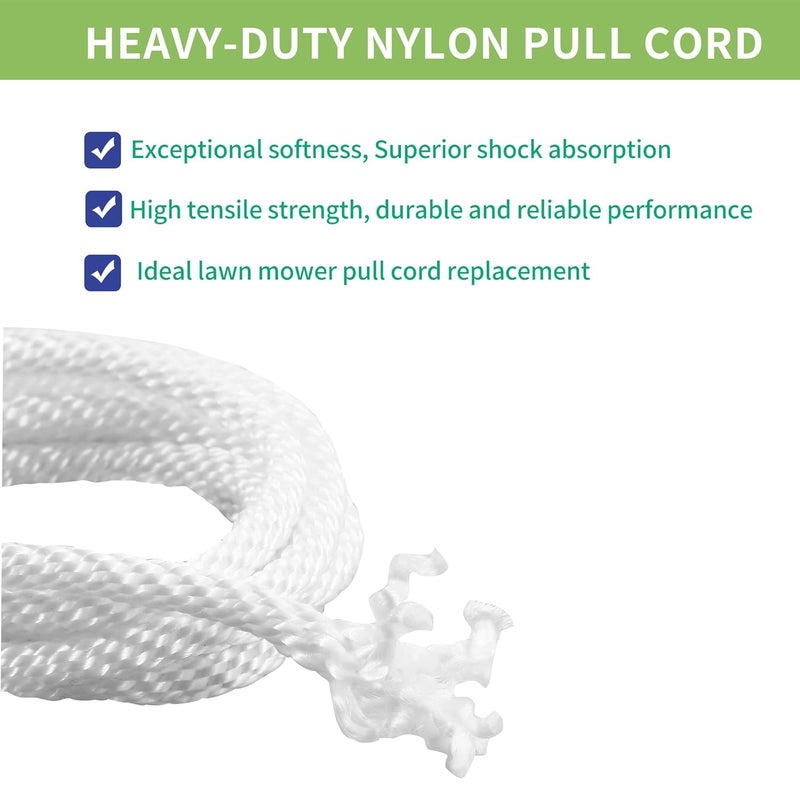 A.I.FORCE 2-Pack Pull Cord 3.9 ft with Recoil Starter Handle, 4.0mm pull start rope Fit for Honda GX160 GX200 GX240 GX270 GX340 GX390, Pull Starter for Lawn Mower, String Trimmer, Generators, Small Engines - Image 5
